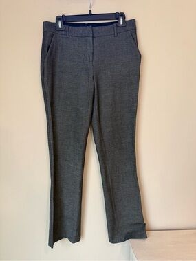 Express Gray Stretch Mid-Rise Bootcut Dress Pants